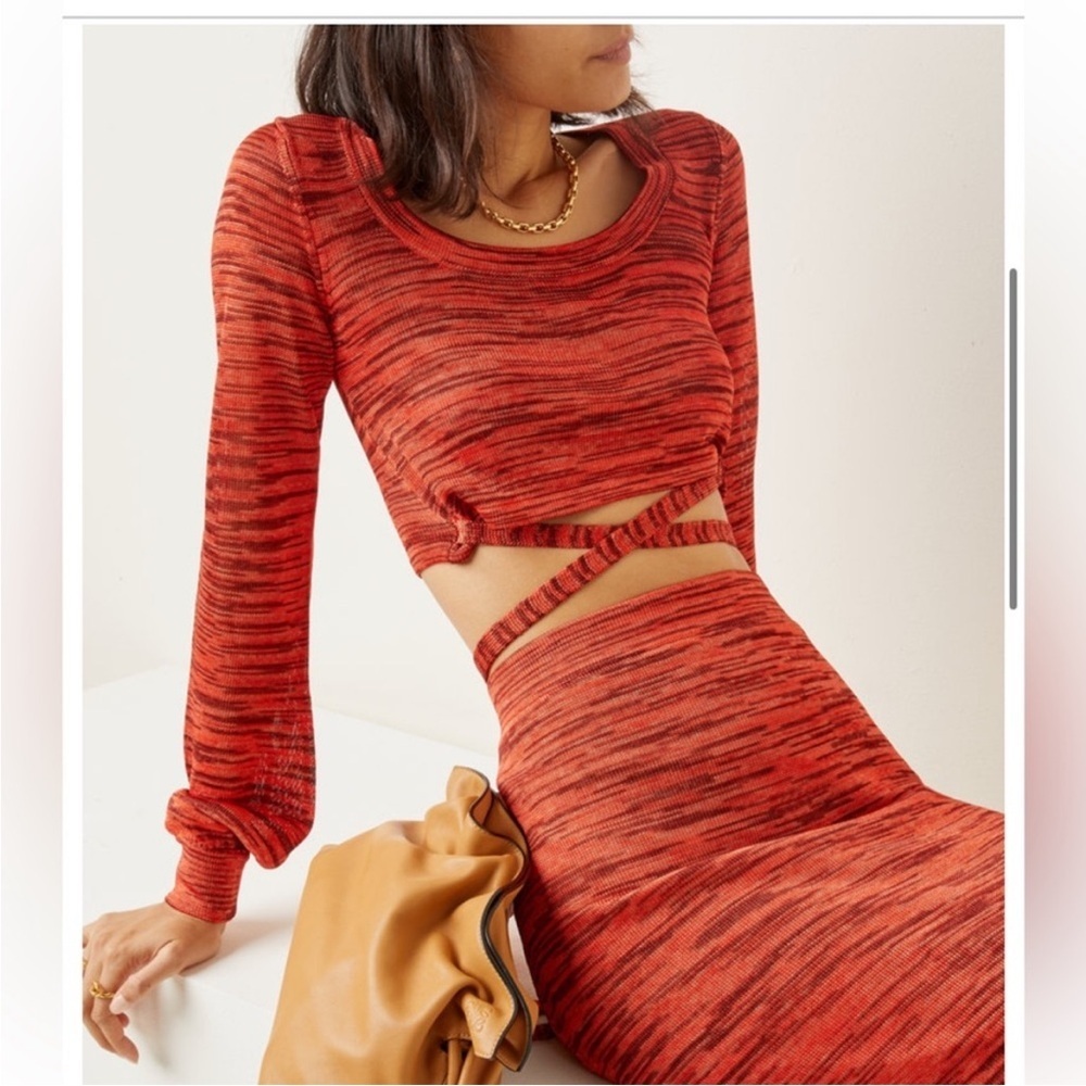 Alexis Loli Space-Dyed Knit Crop Top Size XS